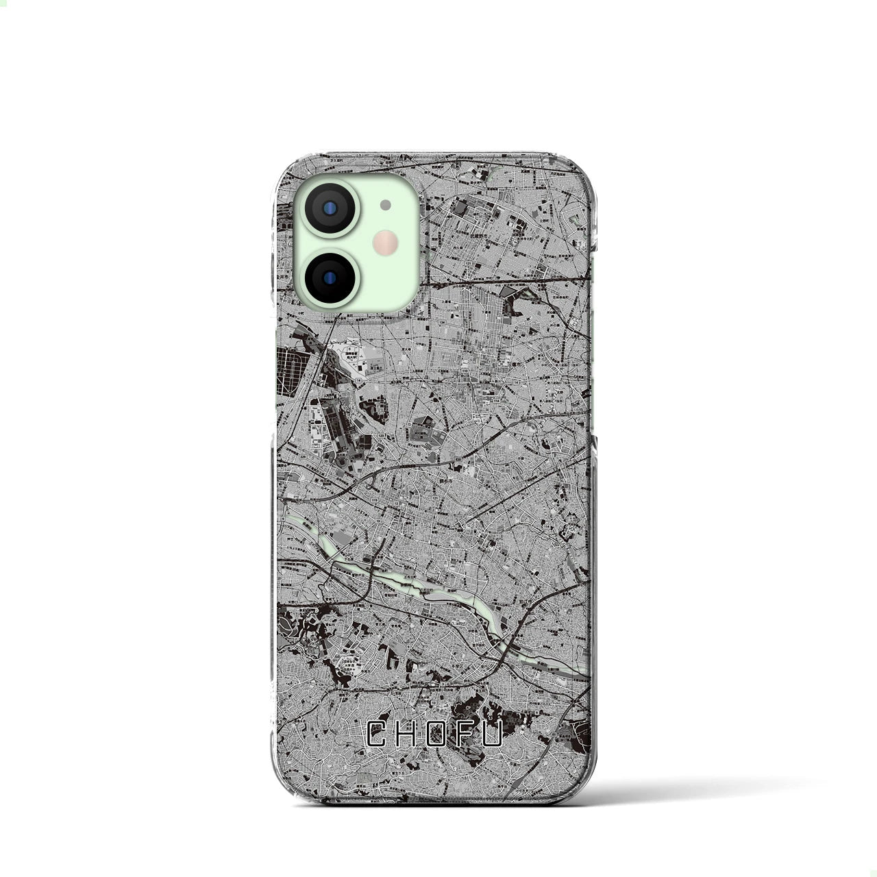 【調布2(東京都)】地図柄iPhoneケース(クリアタイプ)