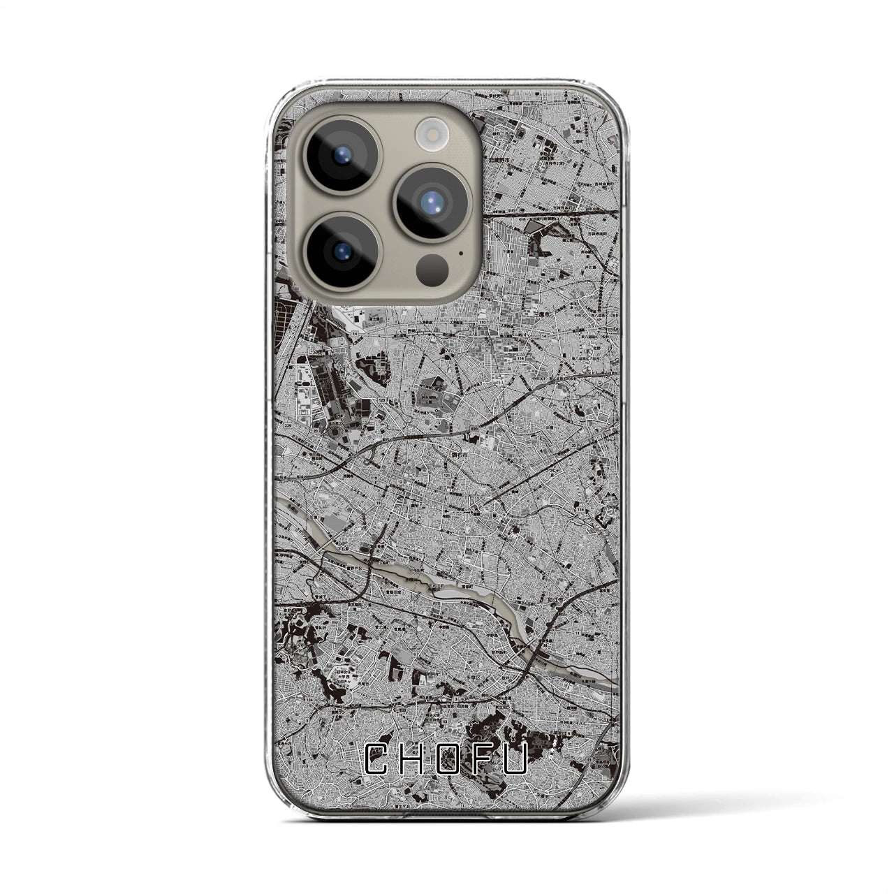 【調布2(東京都)】地図柄iPhoneケース(クリアタイプ)