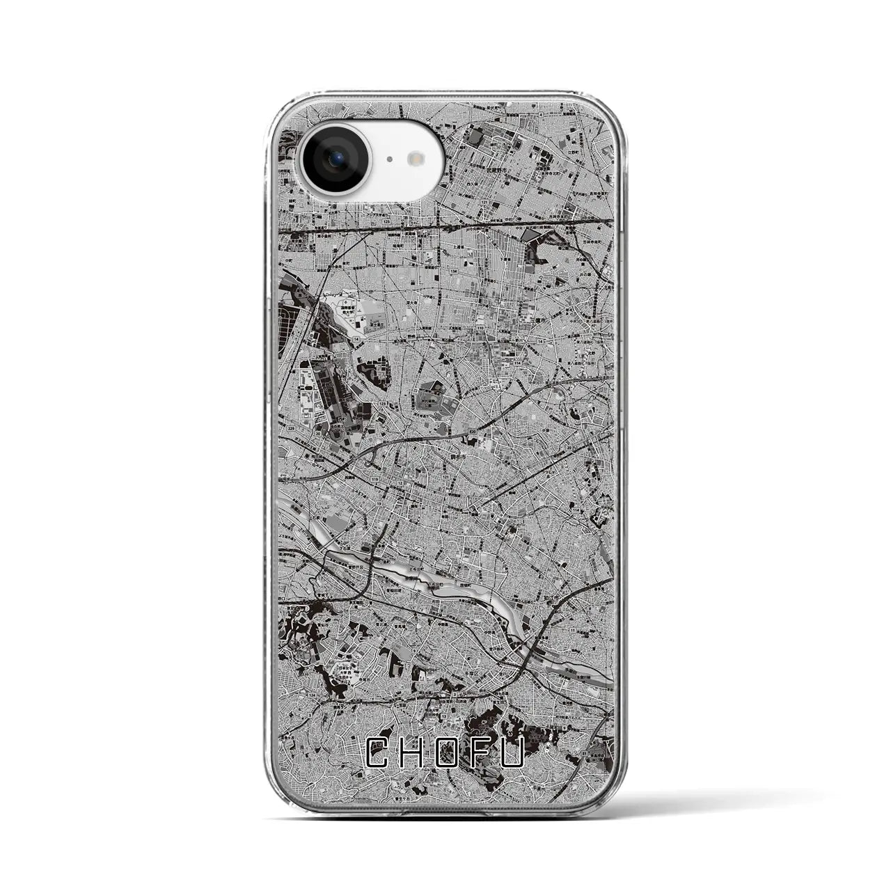 【調布2(東京都)】地図柄iPhoneケース(クリアタイプ)