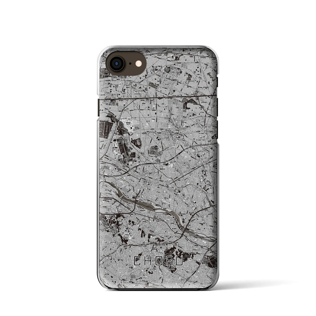 【調布2(東京都)】地図柄iPhoneケース(クリアタイプ)