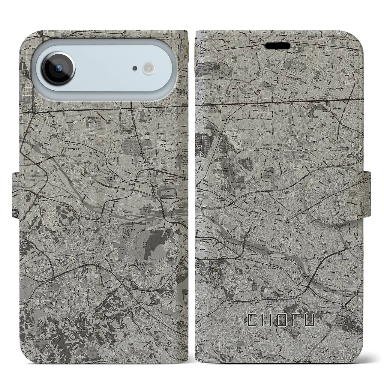 【調布2(東京都)】地図柄iPhoneケース(手帳タイプ)