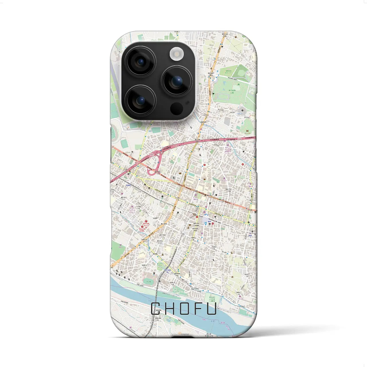 【調布(東京都)】地図柄iPhoneケース(バックカバータイプ)