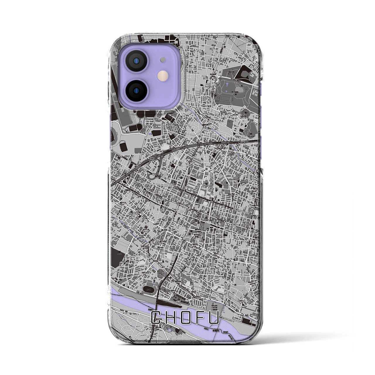 【調布(東京都)】地図柄iPhoneケース(クリアタイプ)