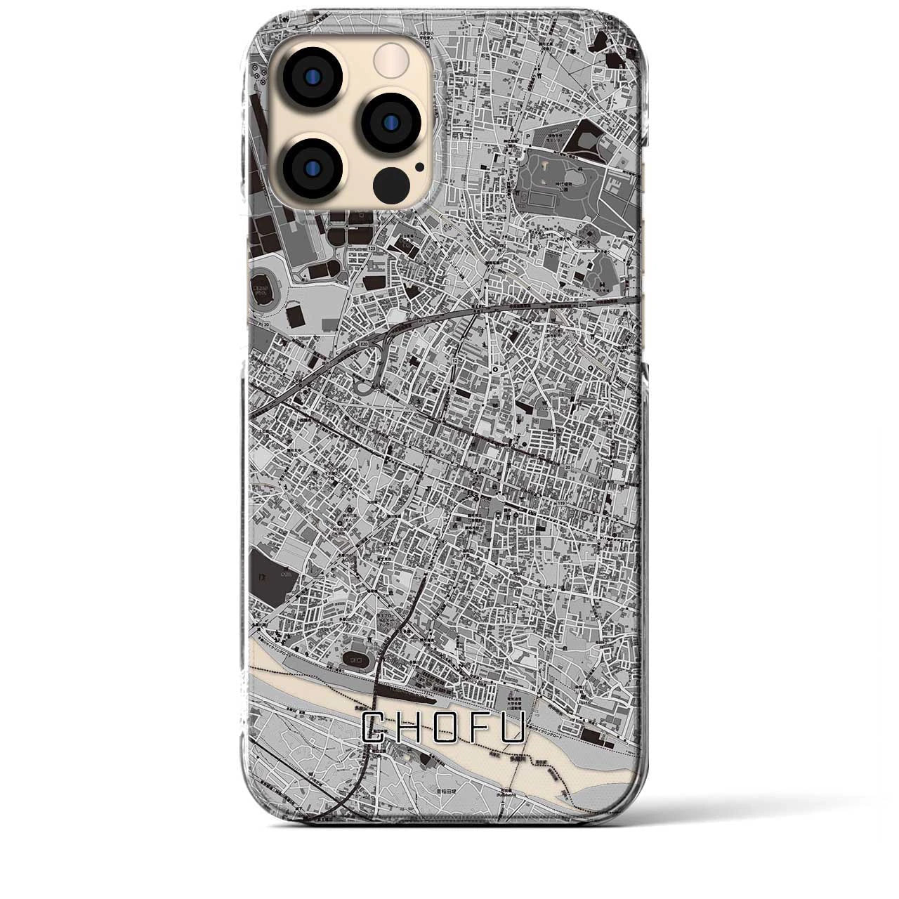 【調布(東京都)】地図柄iPhoneケース(クリアタイプ)