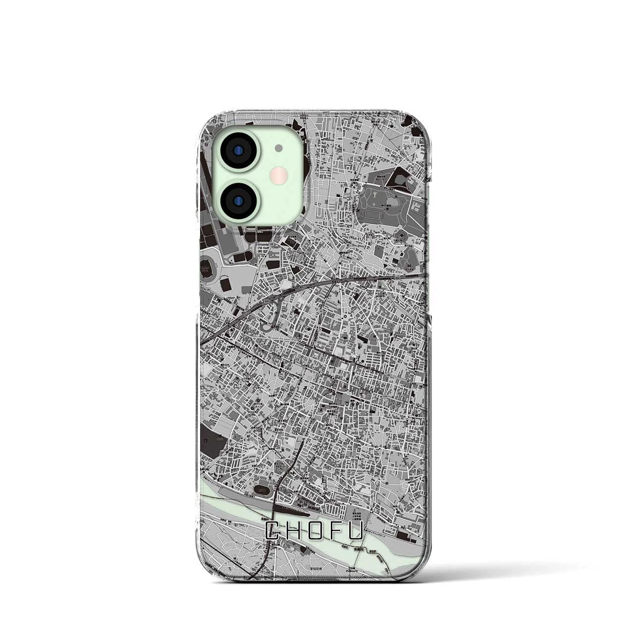 【調布(東京都)】地図柄iPhoneケース(クリアタイプ)