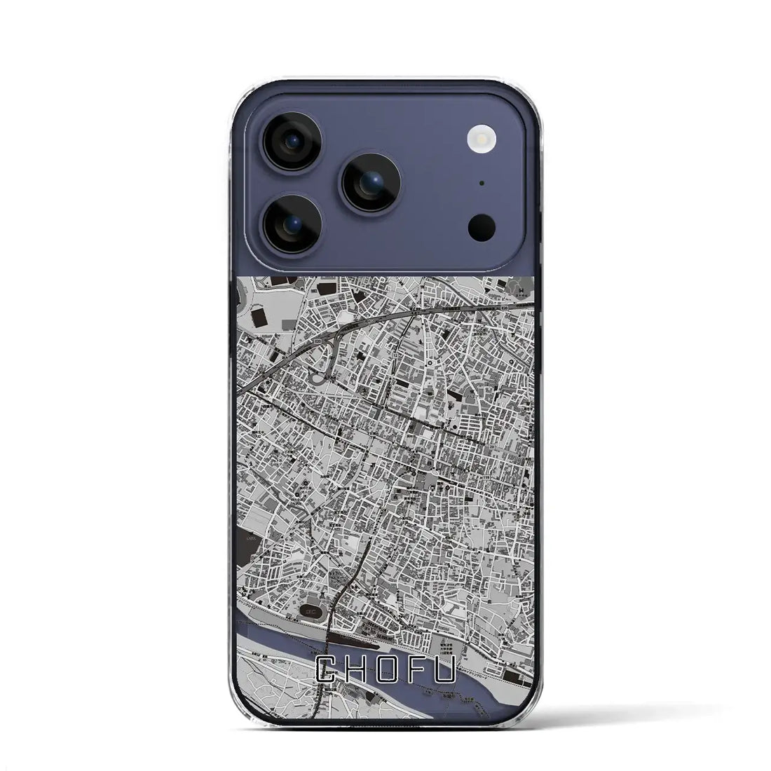 【調布(東京都)】地図柄iPhoneケース(クリアタイプ)