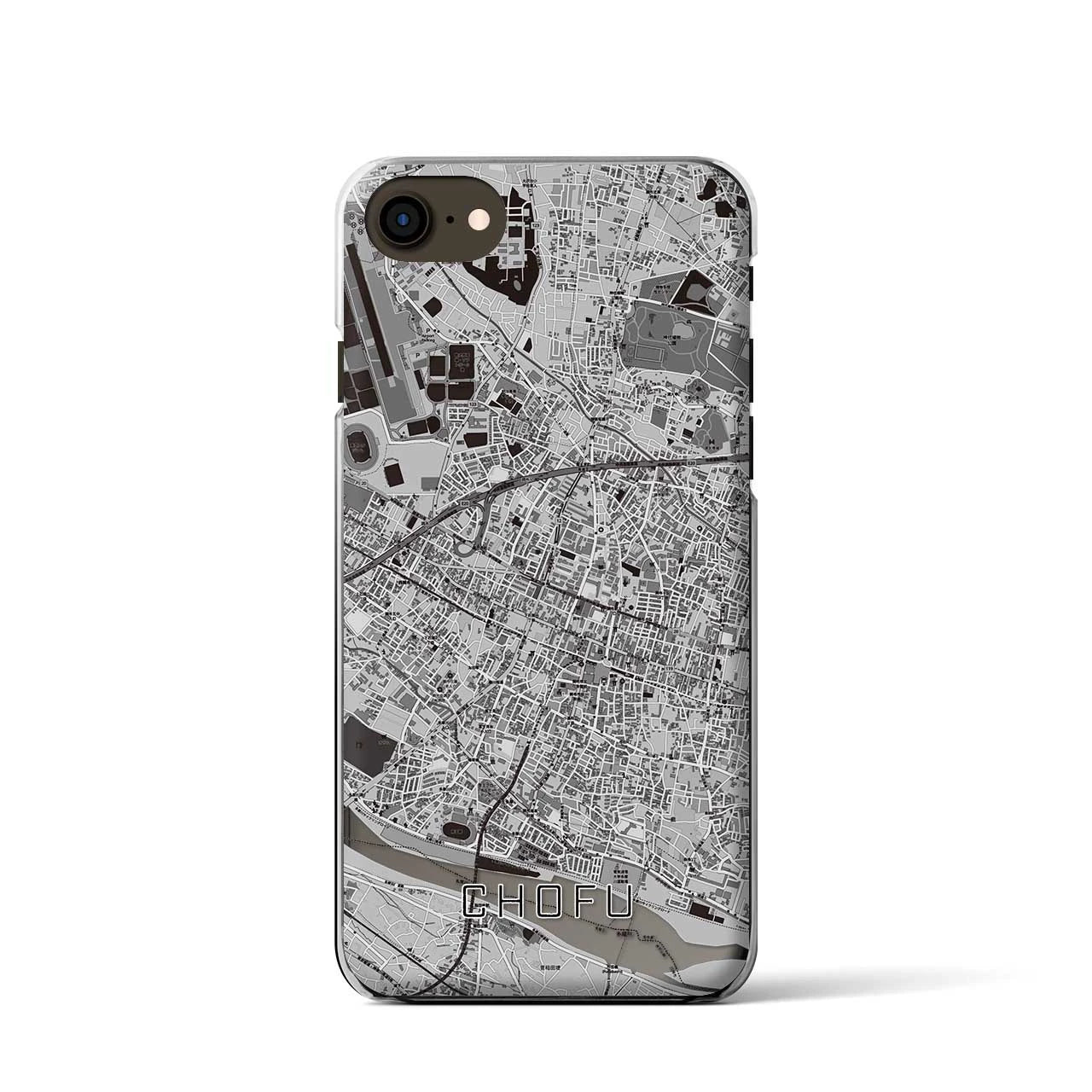 【調布(東京都)】地図柄iPhoneケース(クリアタイプ)