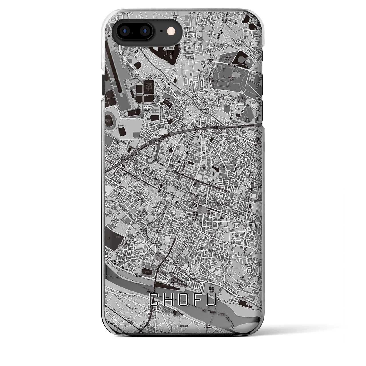 【調布(東京都)】地図柄iPhoneケース(クリアタイプ)