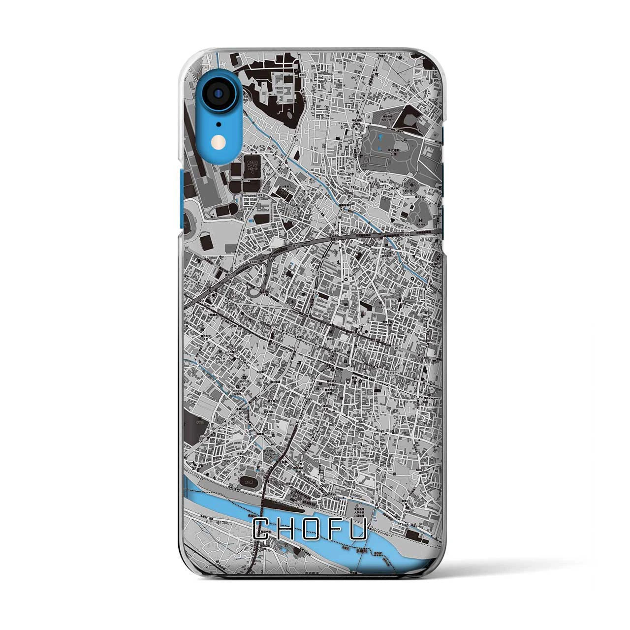 【調布(東京都)】地図柄iPhoneケース(クリアタイプ)