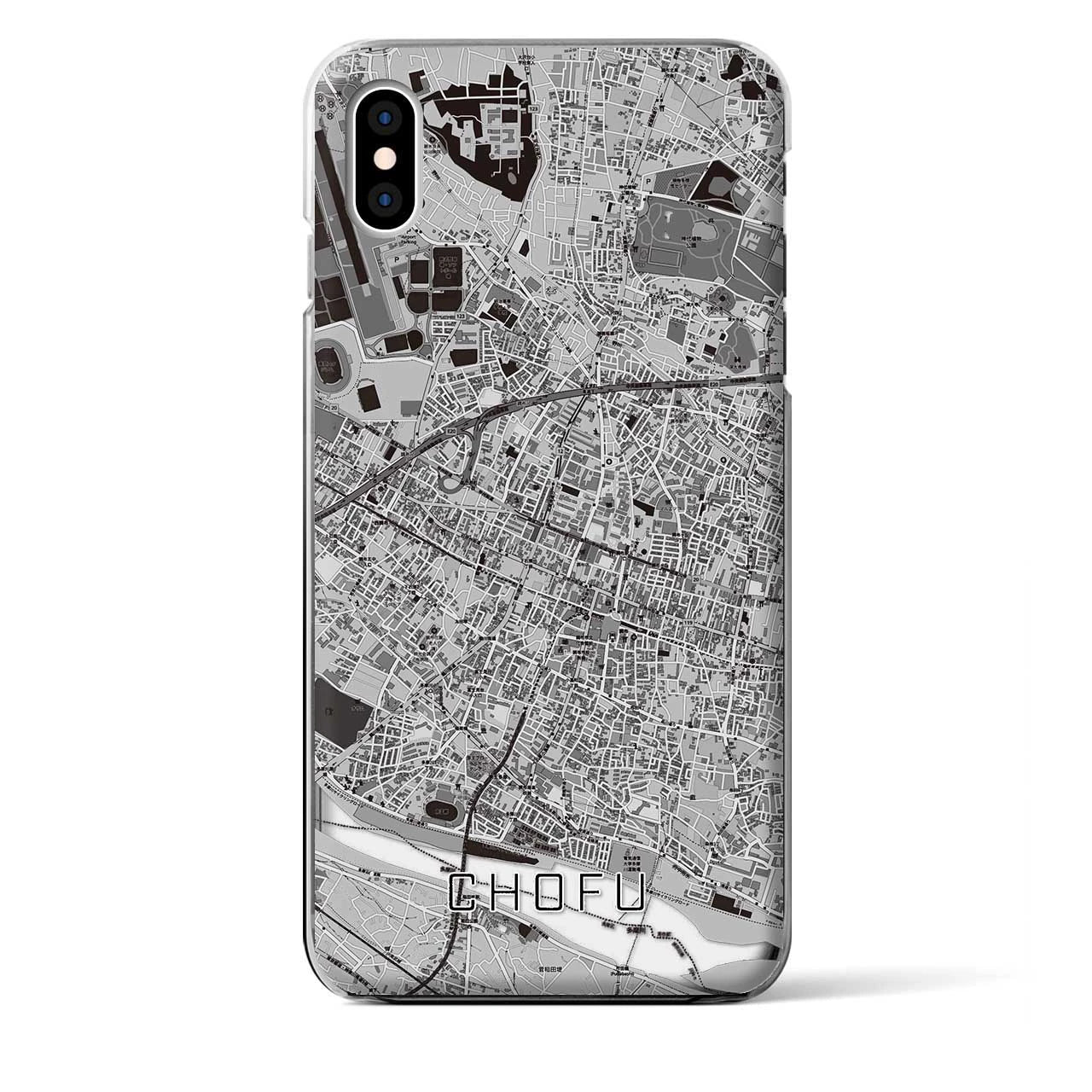 【調布(東京都)】地図柄iPhoneケース(クリアタイプ)