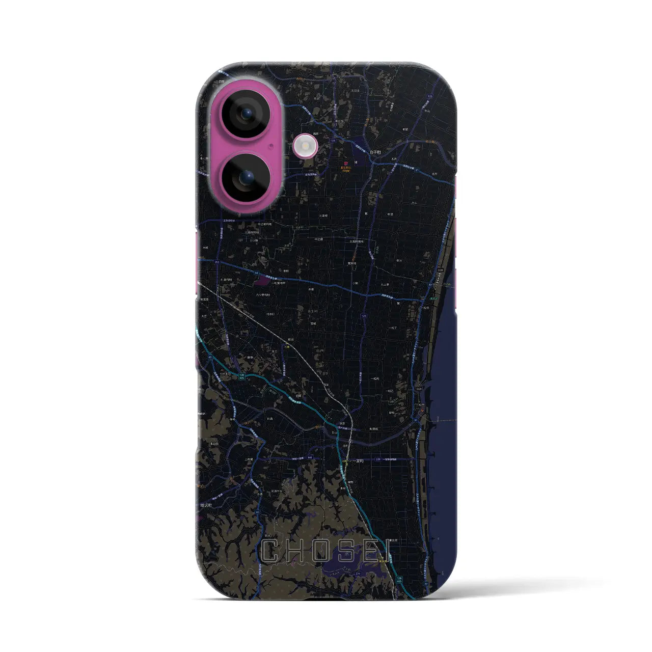 【長生(千葉県)】地図柄iPhoneケース(バックカバータイプ)
