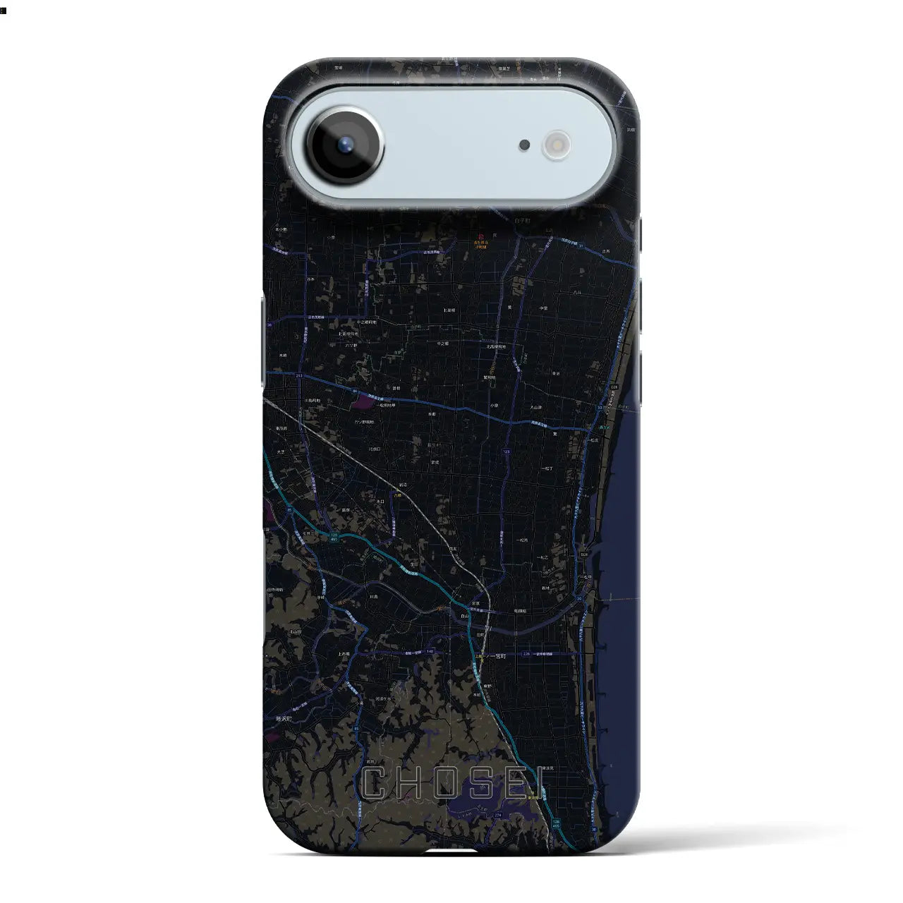 【長生(千葉県)】地図柄iPhoneケース(バックカバータイプ)
