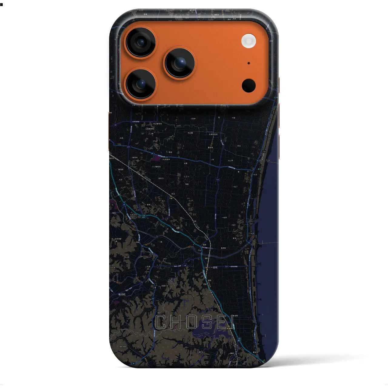 【長生(千葉県)】地図柄iPhoneケース(バックカバータイプ)