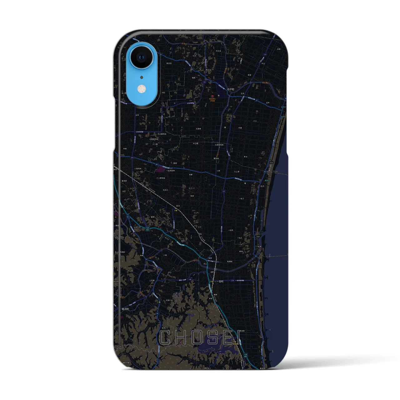 【長生(千葉県)】地図柄iPhoneケース(バックカバータイプ)