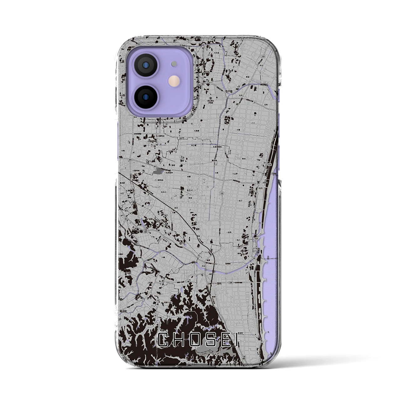 【長生(千葉県)】地図柄iPhoneケース(クリアタイプ)