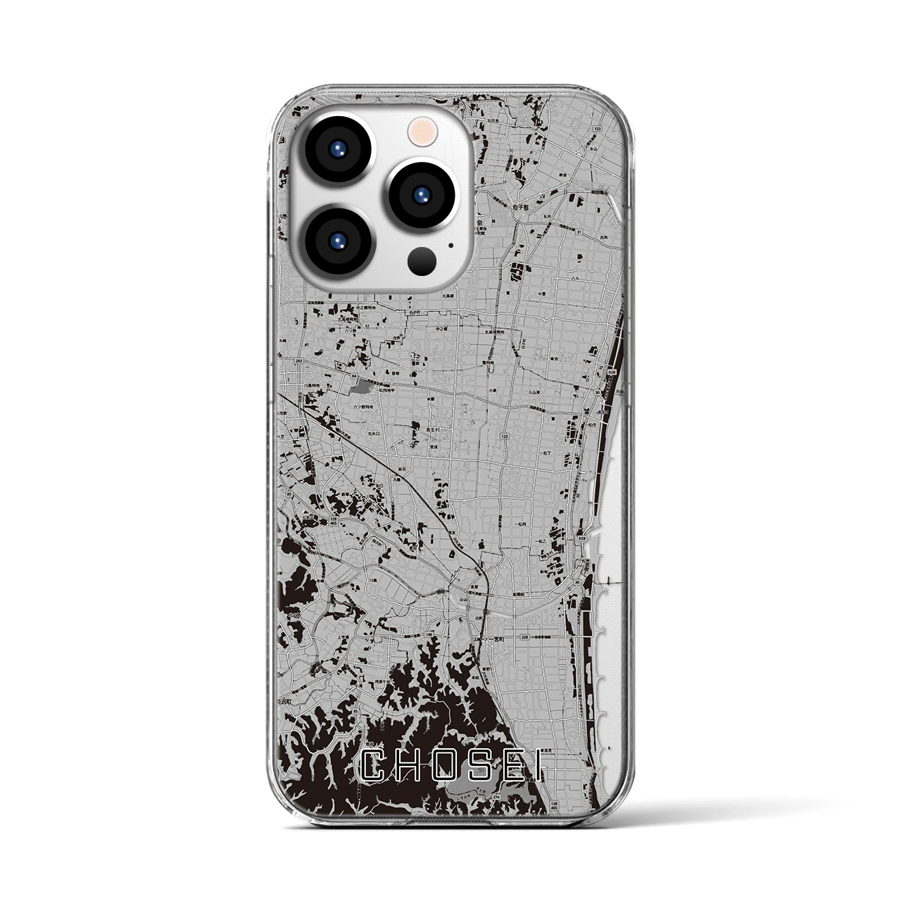 【長生(千葉県)】地図柄iPhoneケース(クリアタイプ)