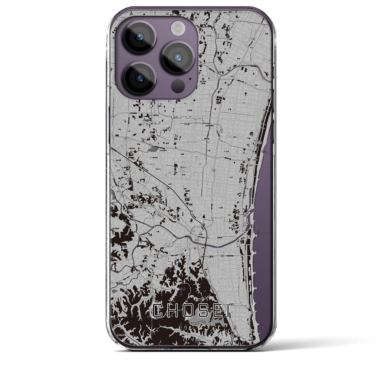 【長生(千葉県)】地図柄iPhoneケース(クリアタイプ)