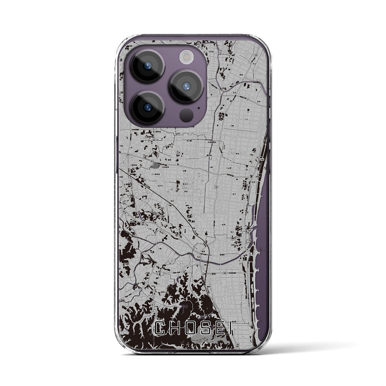 【長生(千葉県)】地図柄iPhoneケース(クリアタイプ)