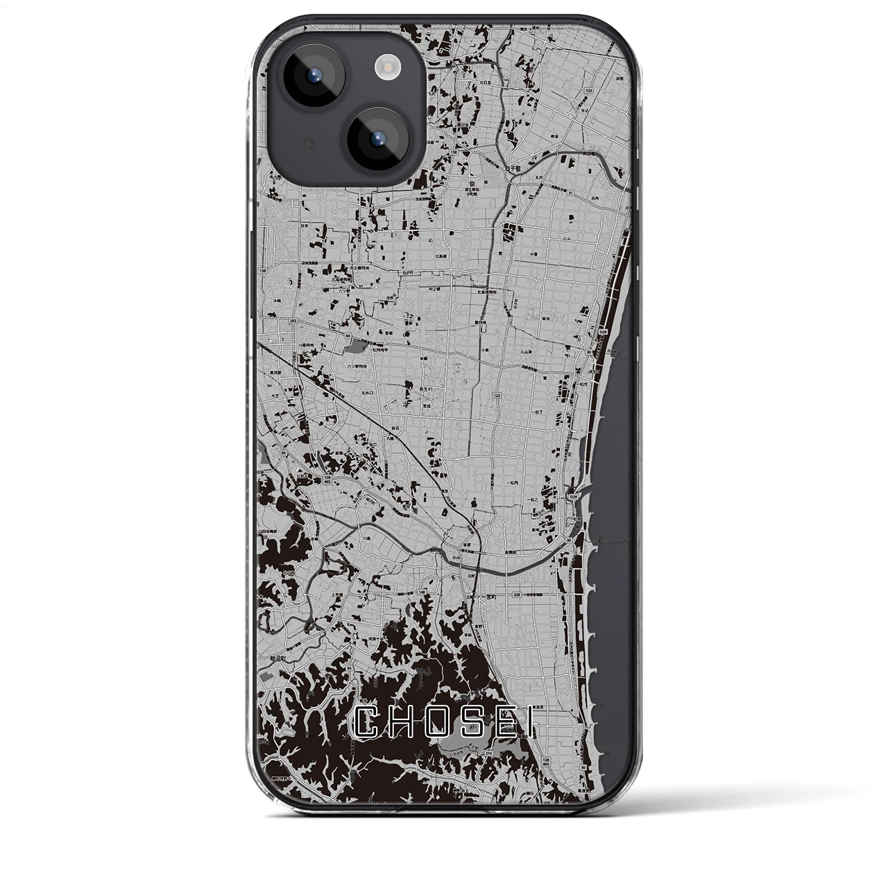 【長生(千葉県)】地図柄iPhoneケース(クリアタイプ)