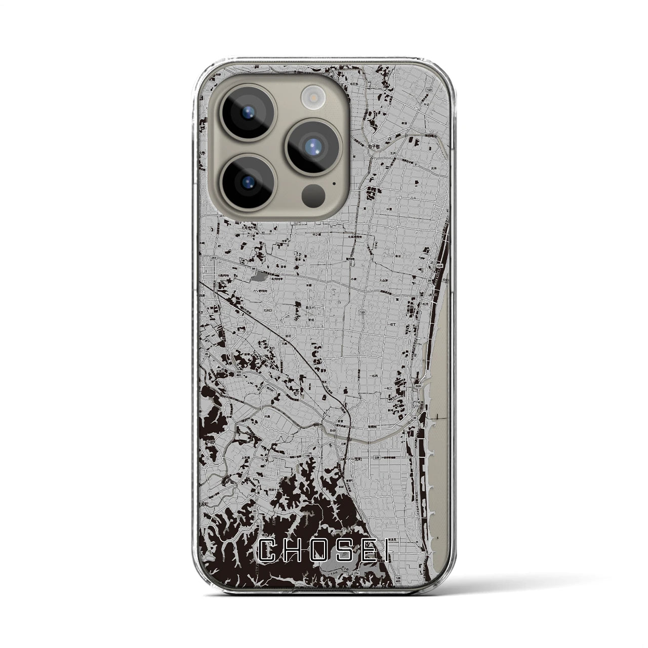 【長生(千葉県)】地図柄iPhoneケース(クリアタイプ)