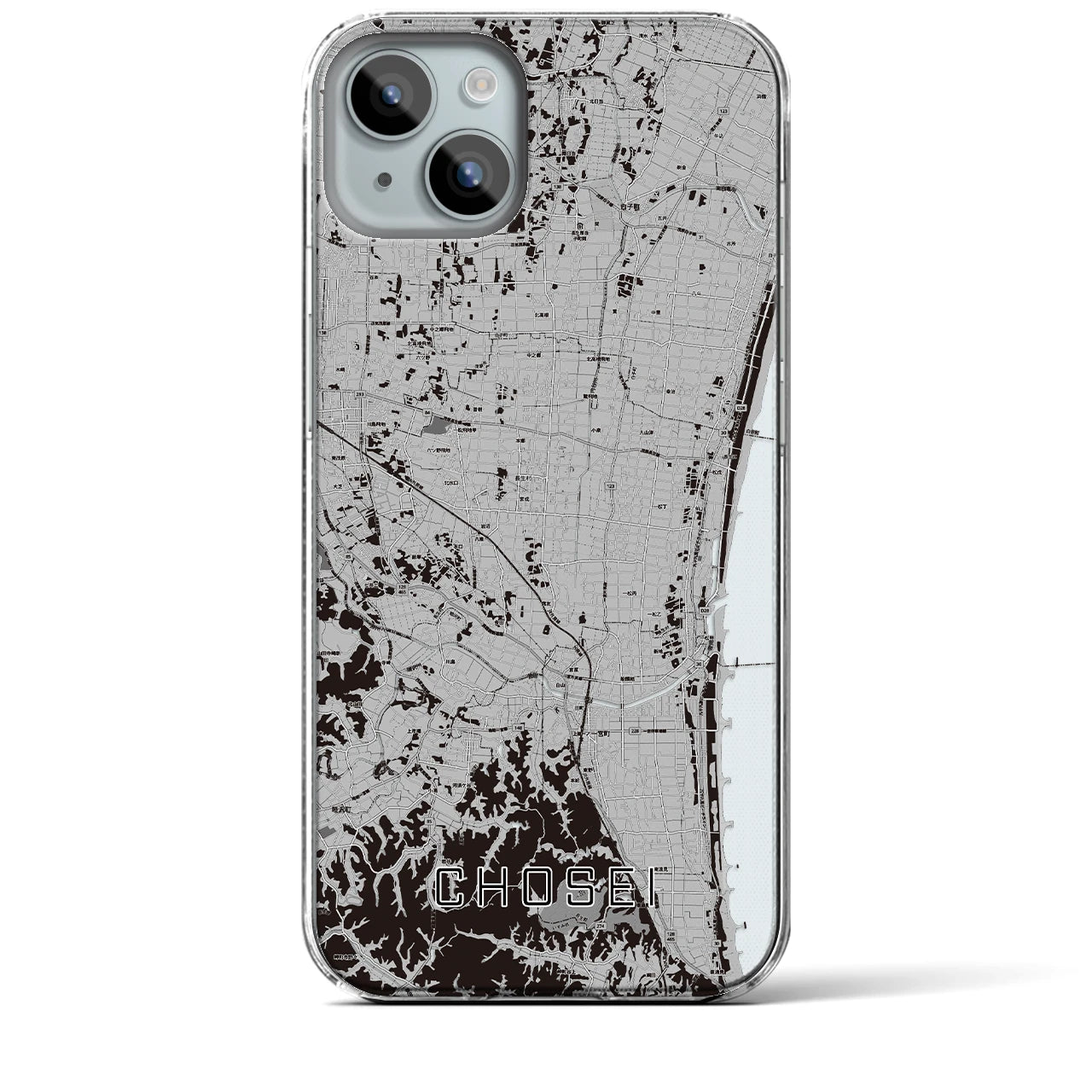 【長生(千葉県)】地図柄iPhoneケース(クリアタイプ)