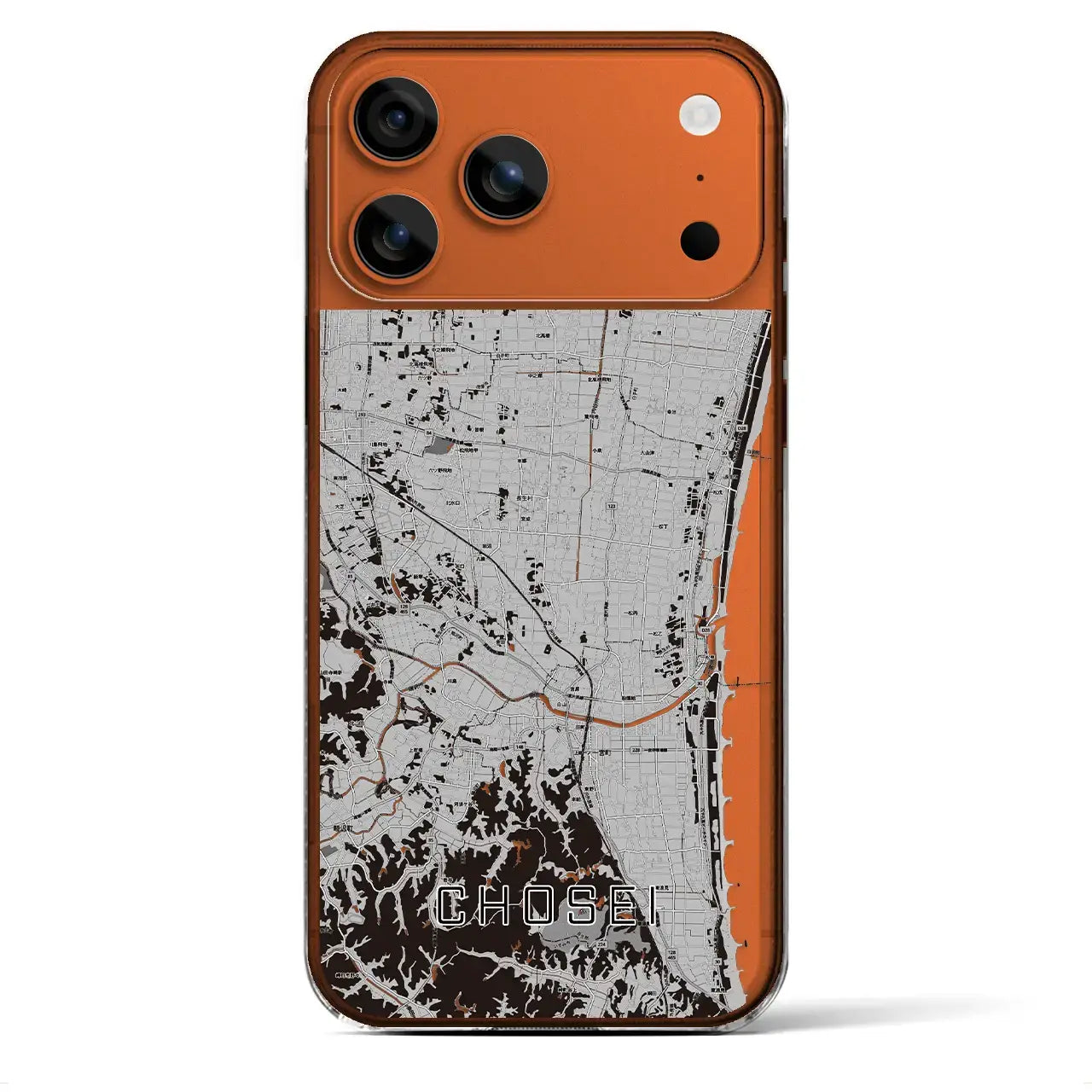 【長生(千葉県)】地図柄iPhoneケース(クリアタイプ)