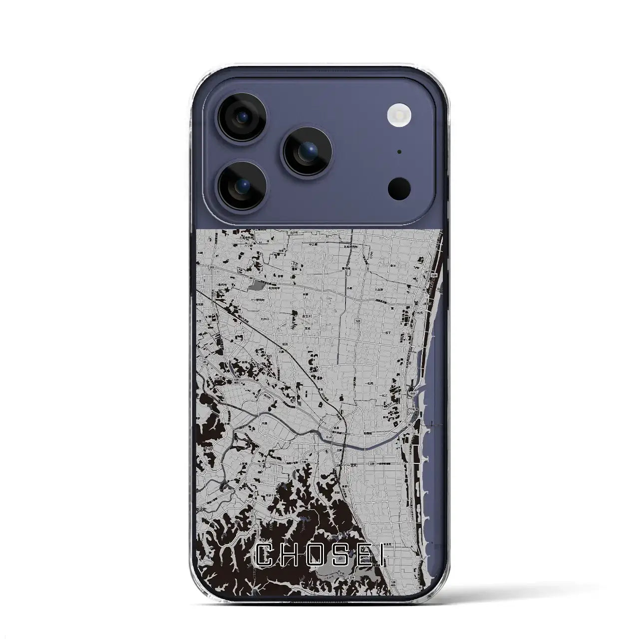 【長生(千葉県)】地図柄iPhoneケース(クリアタイプ)