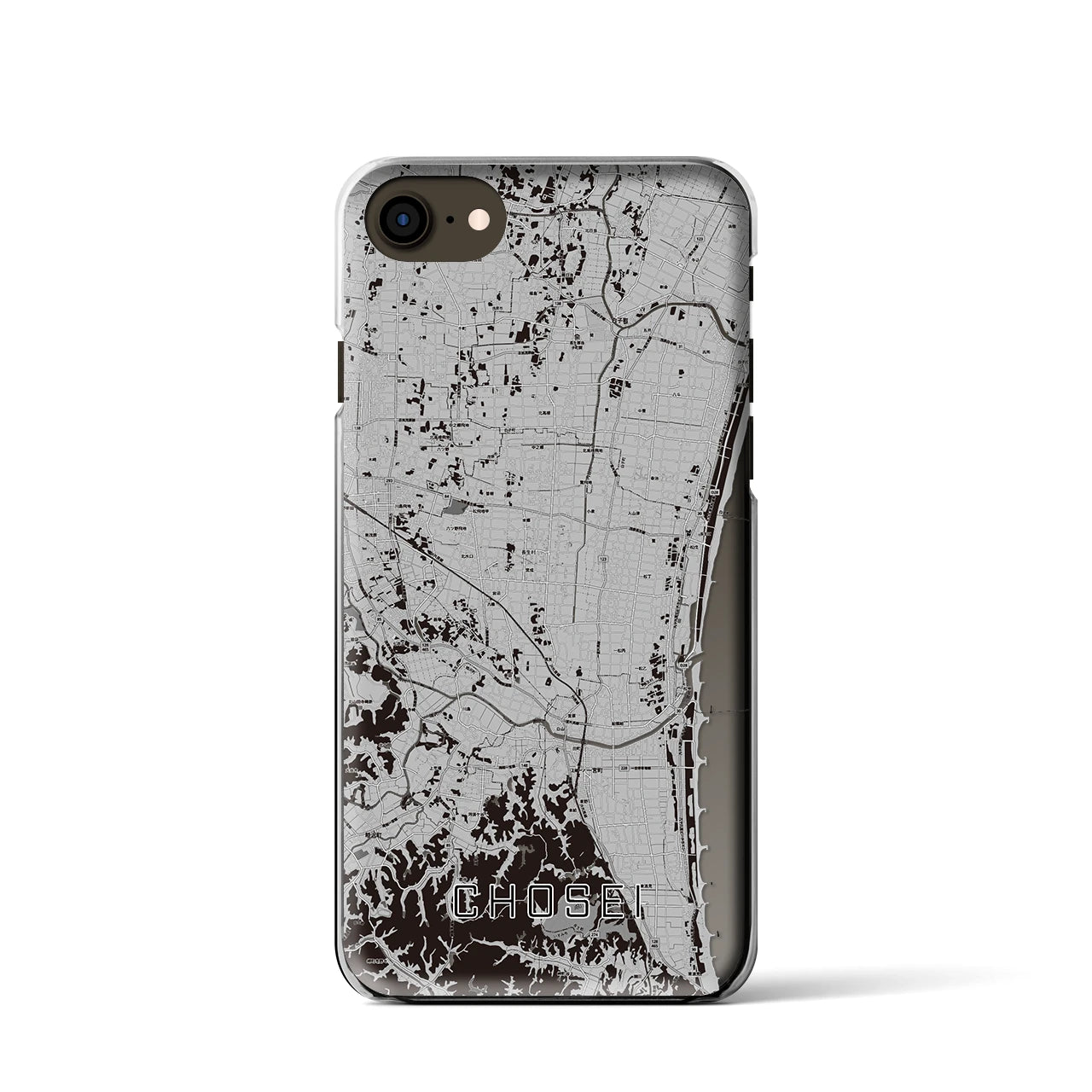 【長生(千葉県)】地図柄iPhoneケース(クリアタイプ)