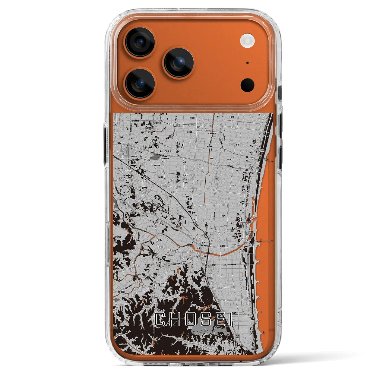 【長生(千葉県)】地図柄iPhoneケース(MagSafeタイプ)