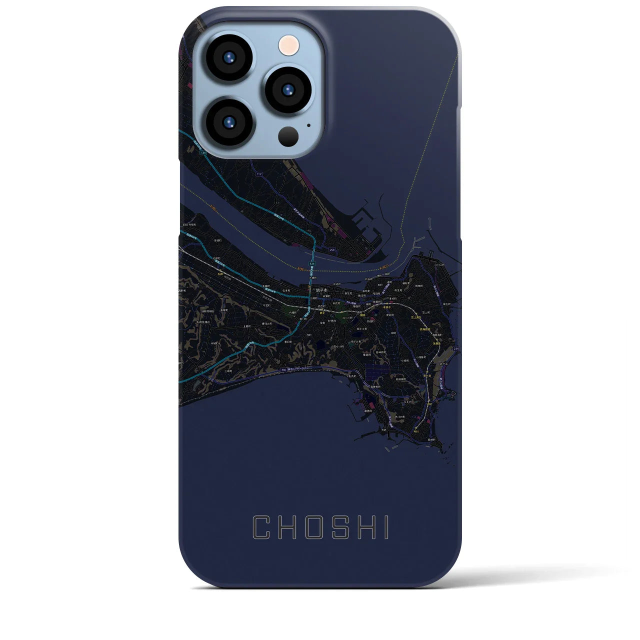【銚子(千葉県)】地図柄iPhoneケース(バックカバータイプ)