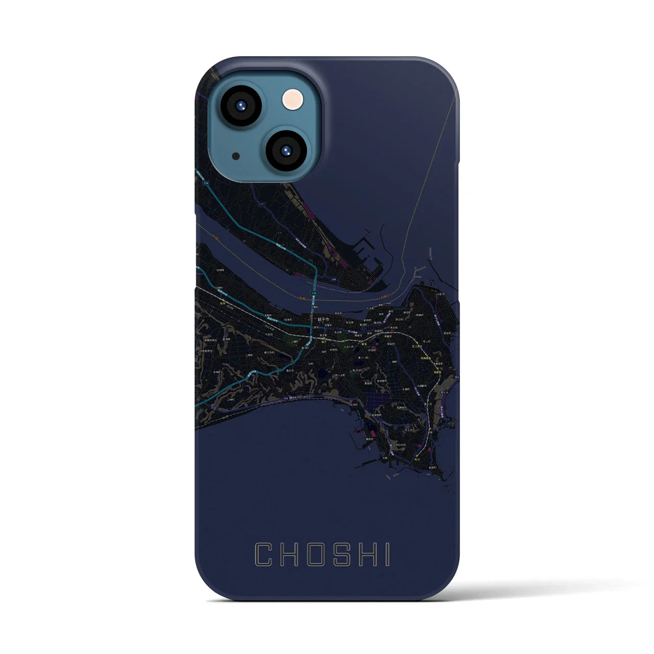 【銚子(千葉県)】地図柄iPhoneケース(バックカバータイプ)
