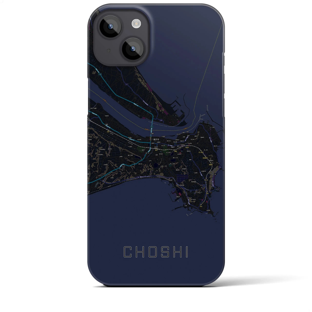 【銚子(千葉県)】地図柄iPhoneケース(バックカバータイプ)