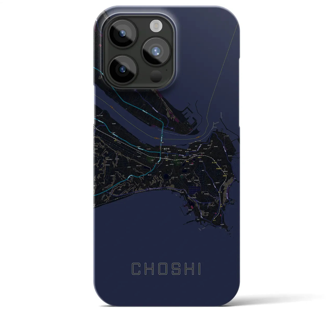 【銚子(千葉県)】地図柄iPhoneケース(バックカバータイプ)