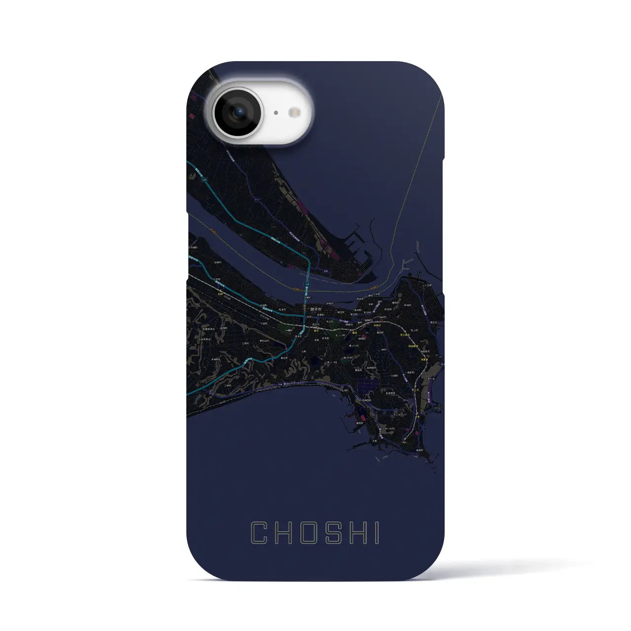 【銚子(千葉県)】地図柄iPhoneケース(バックカバータイプ)