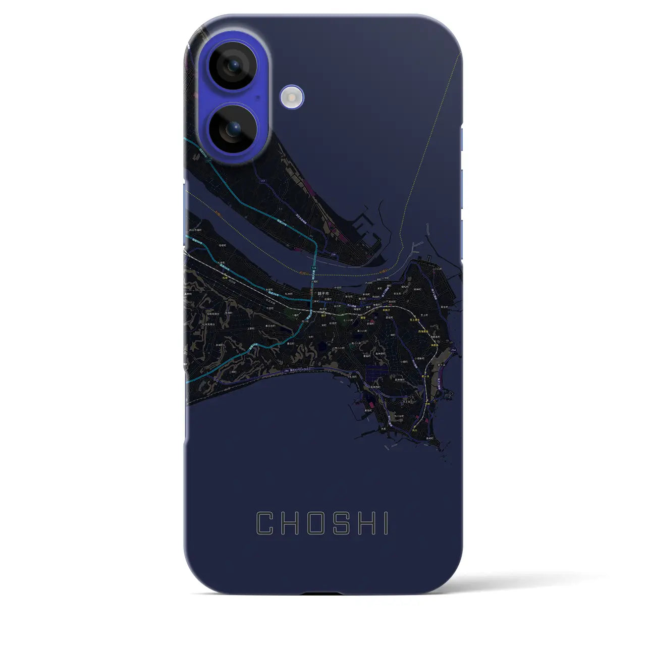 【銚子(千葉県)】地図柄iPhoneケース(バックカバータイプ)