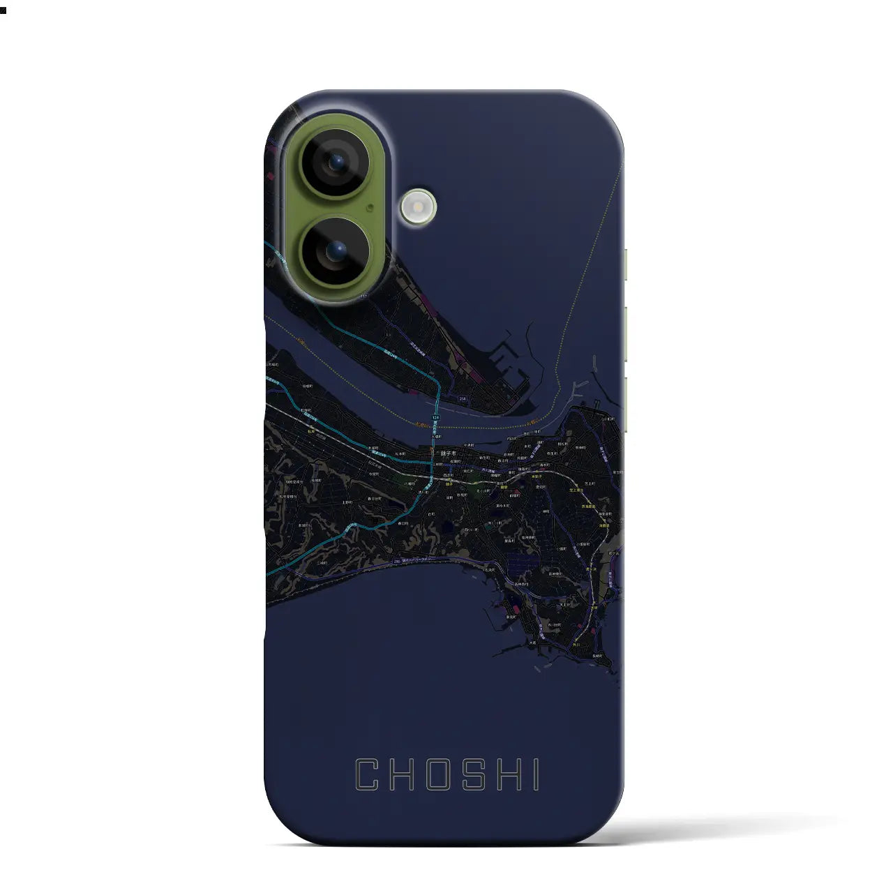 【銚子(千葉県)】地図柄iPhoneケース(バックカバータイプ)