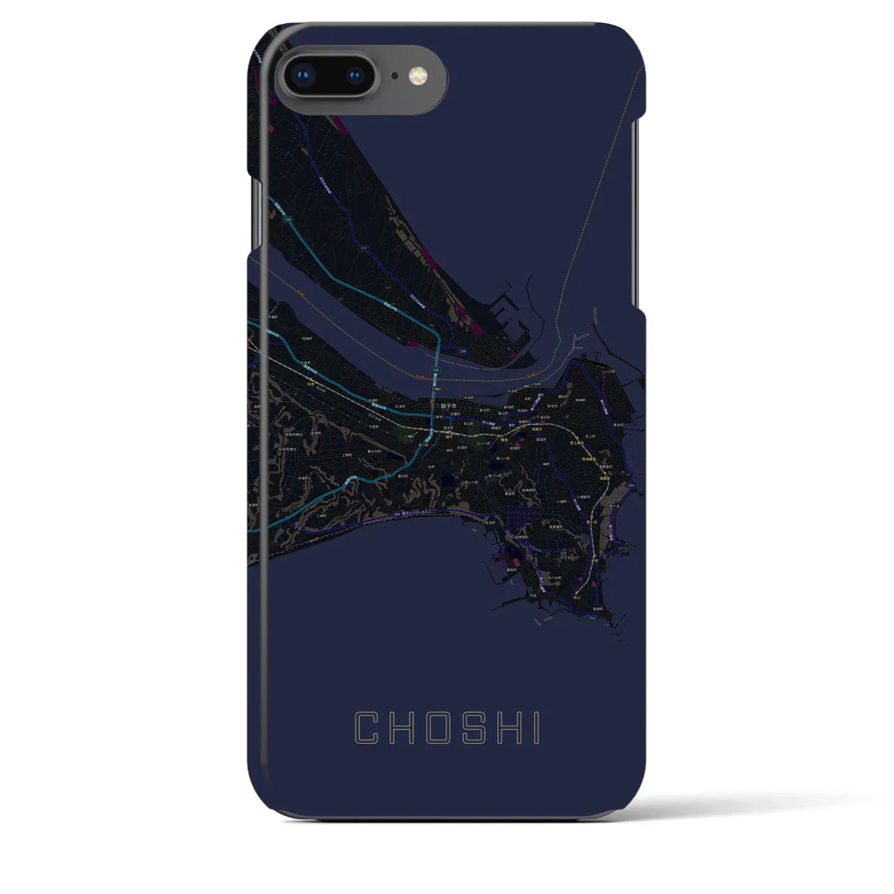 【銚子(千葉県)】地図柄iPhoneケース(バックカバータイプ)