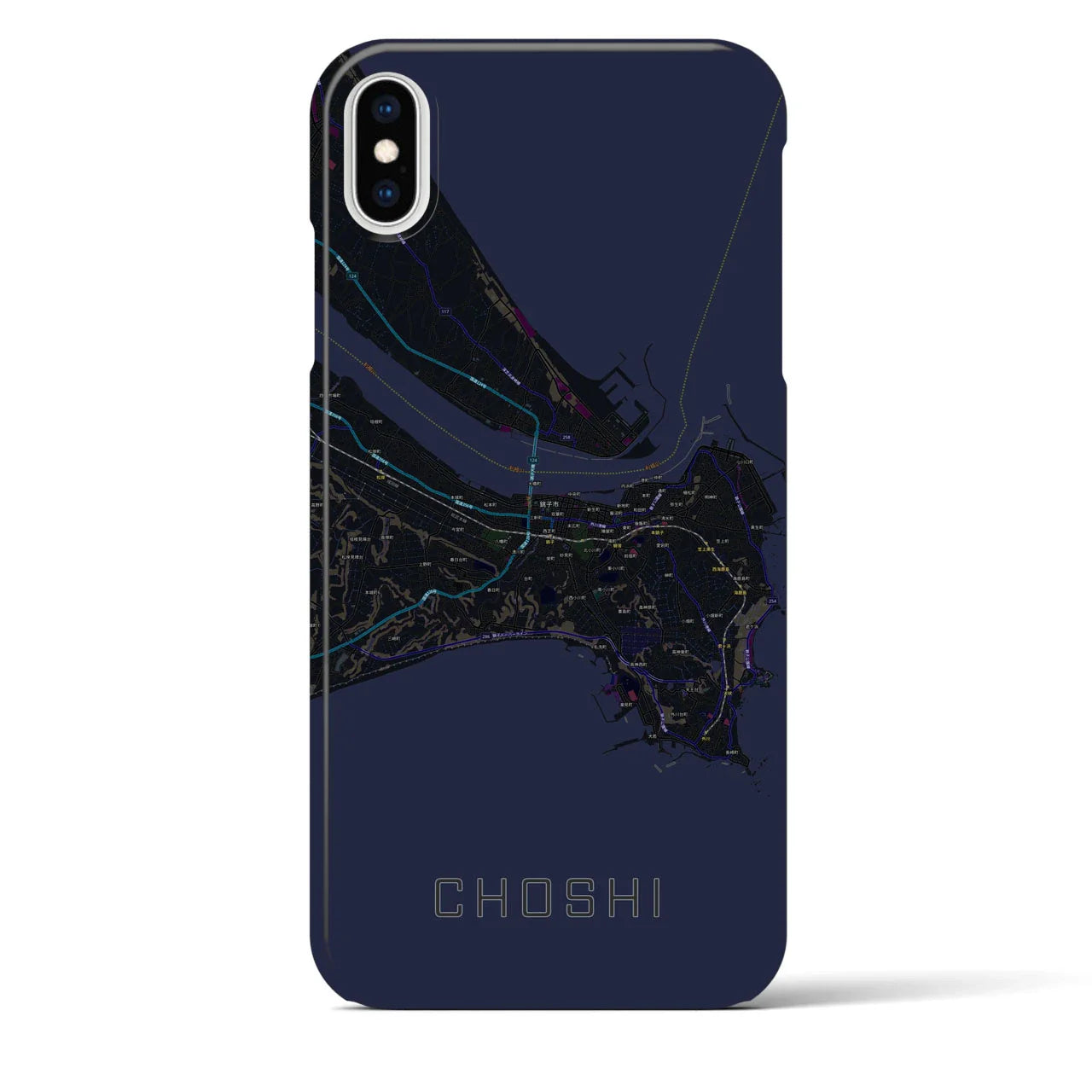 【銚子(千葉県)】地図柄iPhoneケース(バックカバータイプ)