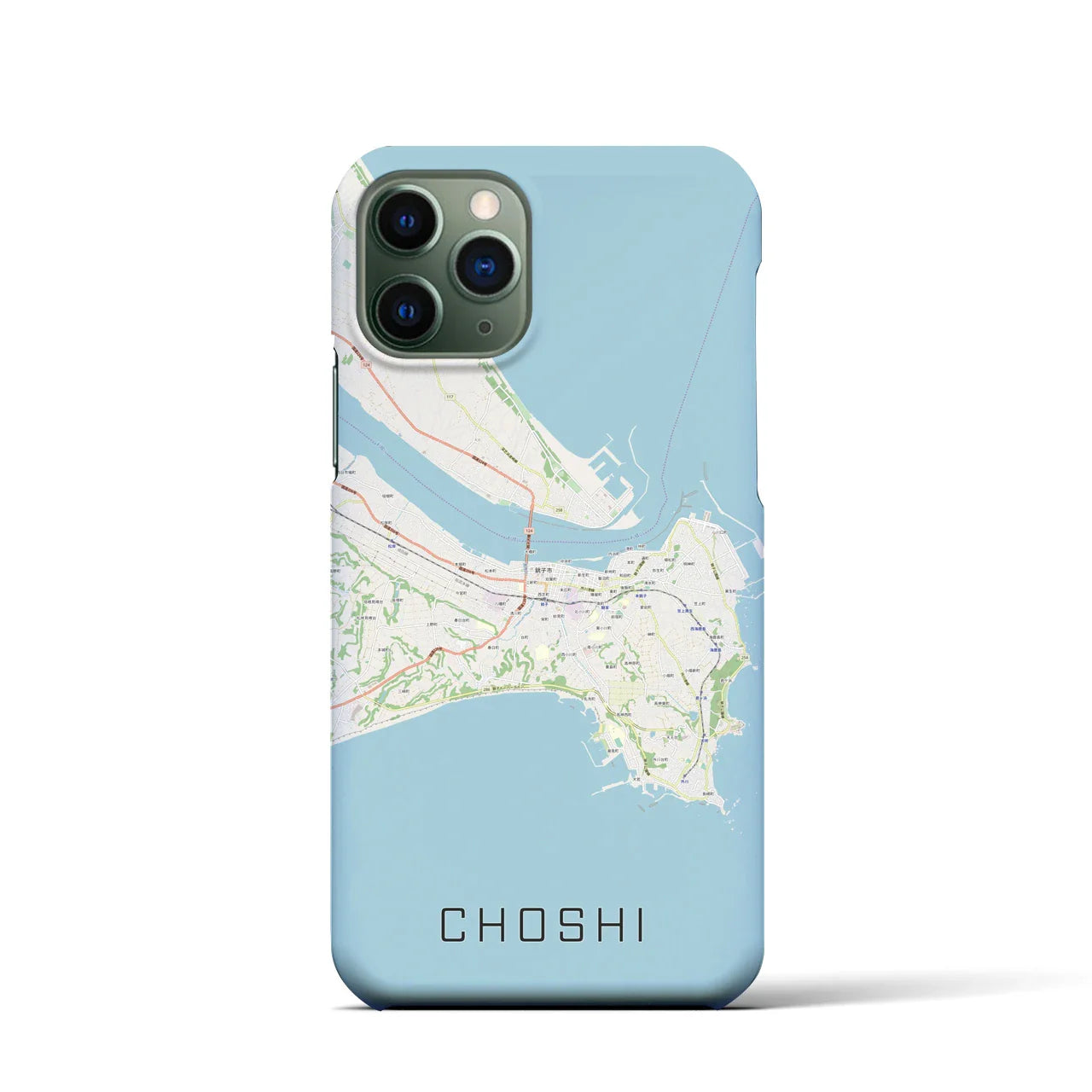 【銚子(千葉県)】地図柄iPhoneケース(バックカバータイプ)