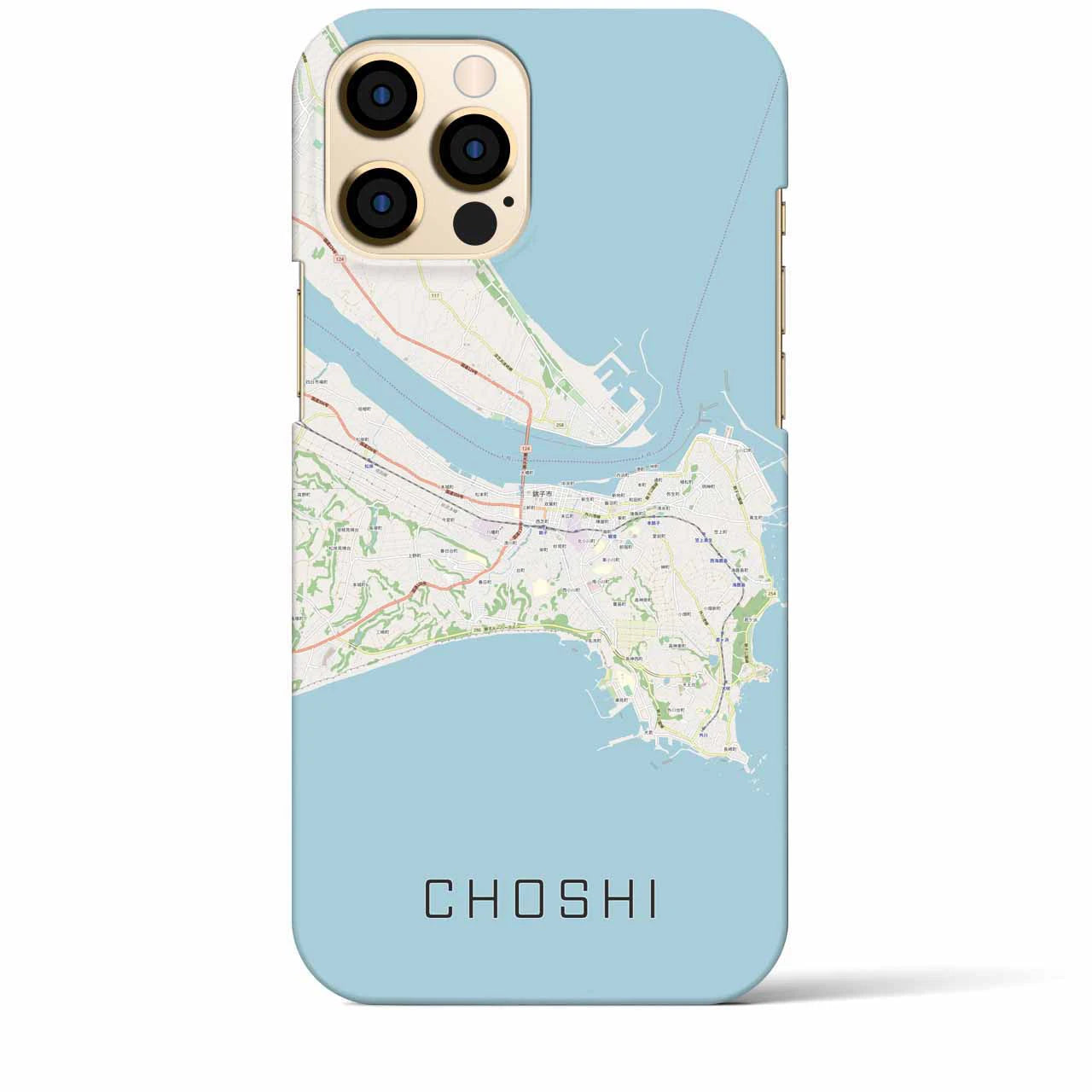 【銚子(千葉県)】地図柄iPhoneケース(バックカバータイプ)