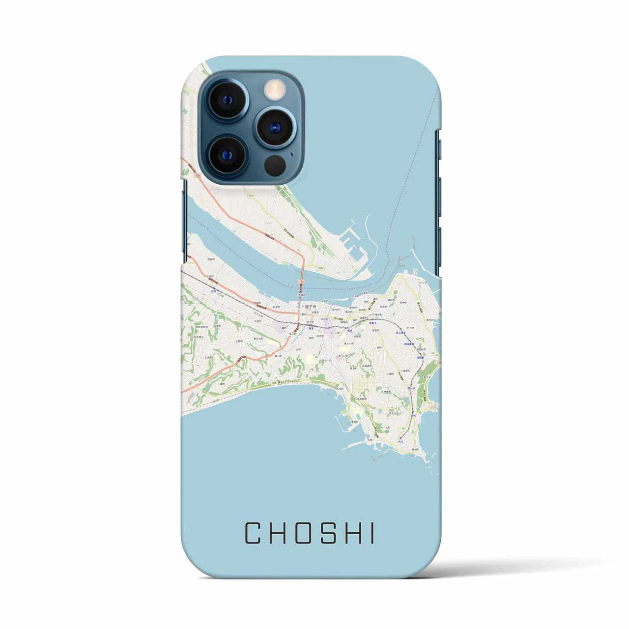 【銚子(千葉県)】地図柄iPhoneケース(バックカバータイプ)