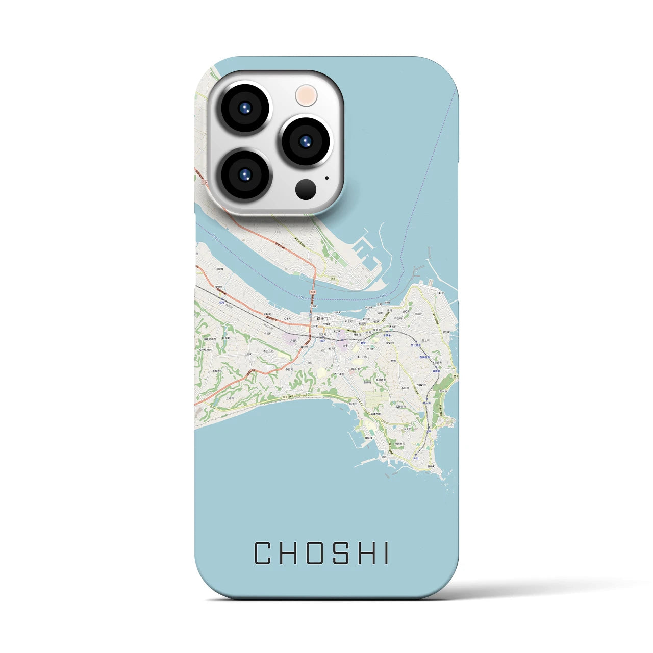 【銚子(千葉県)】地図柄iPhoneケース(バックカバータイプ)
