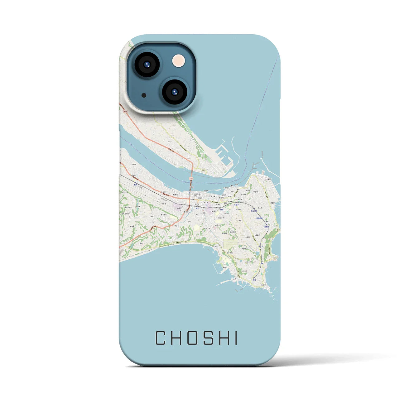 【銚子(千葉県)】地図柄iPhoneケース(バックカバータイプ)