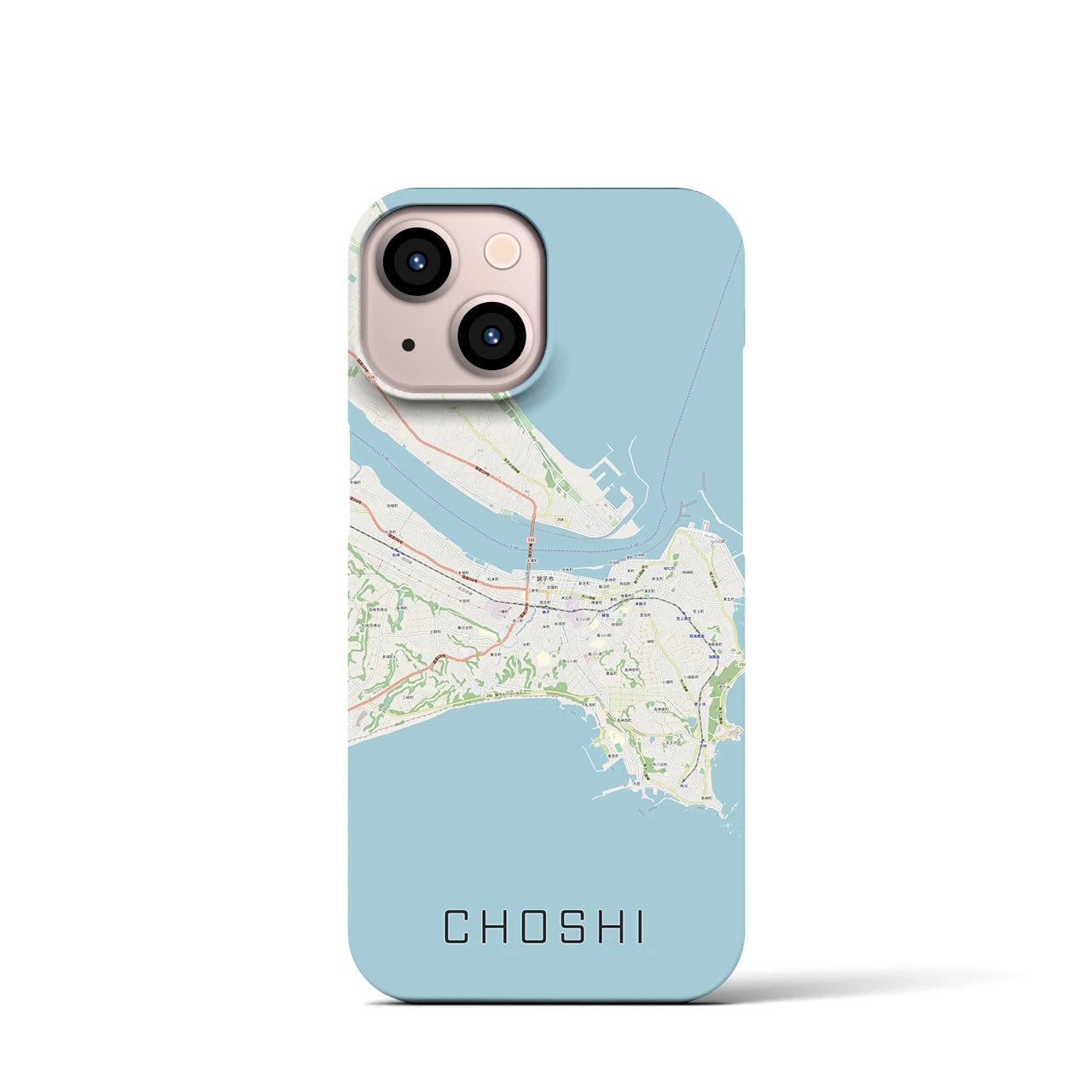 【銚子(千葉県)】地図柄iPhoneケース(バックカバータイプ)