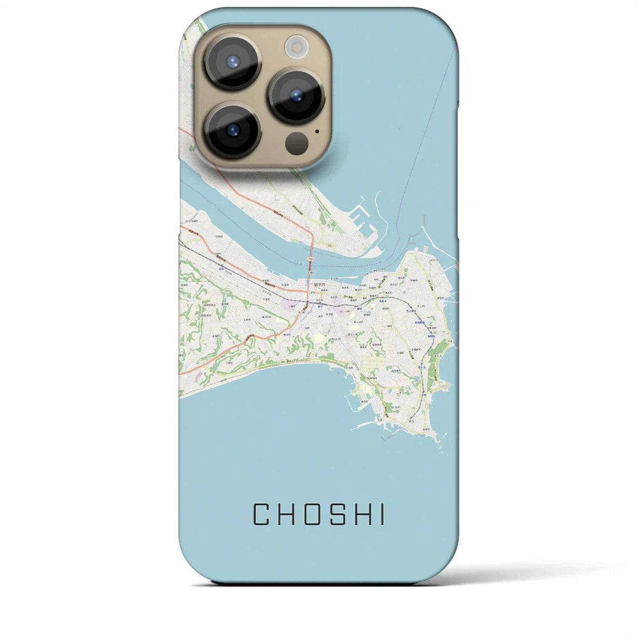【銚子(千葉県)】地図柄iPhoneケース(バックカバータイプ)