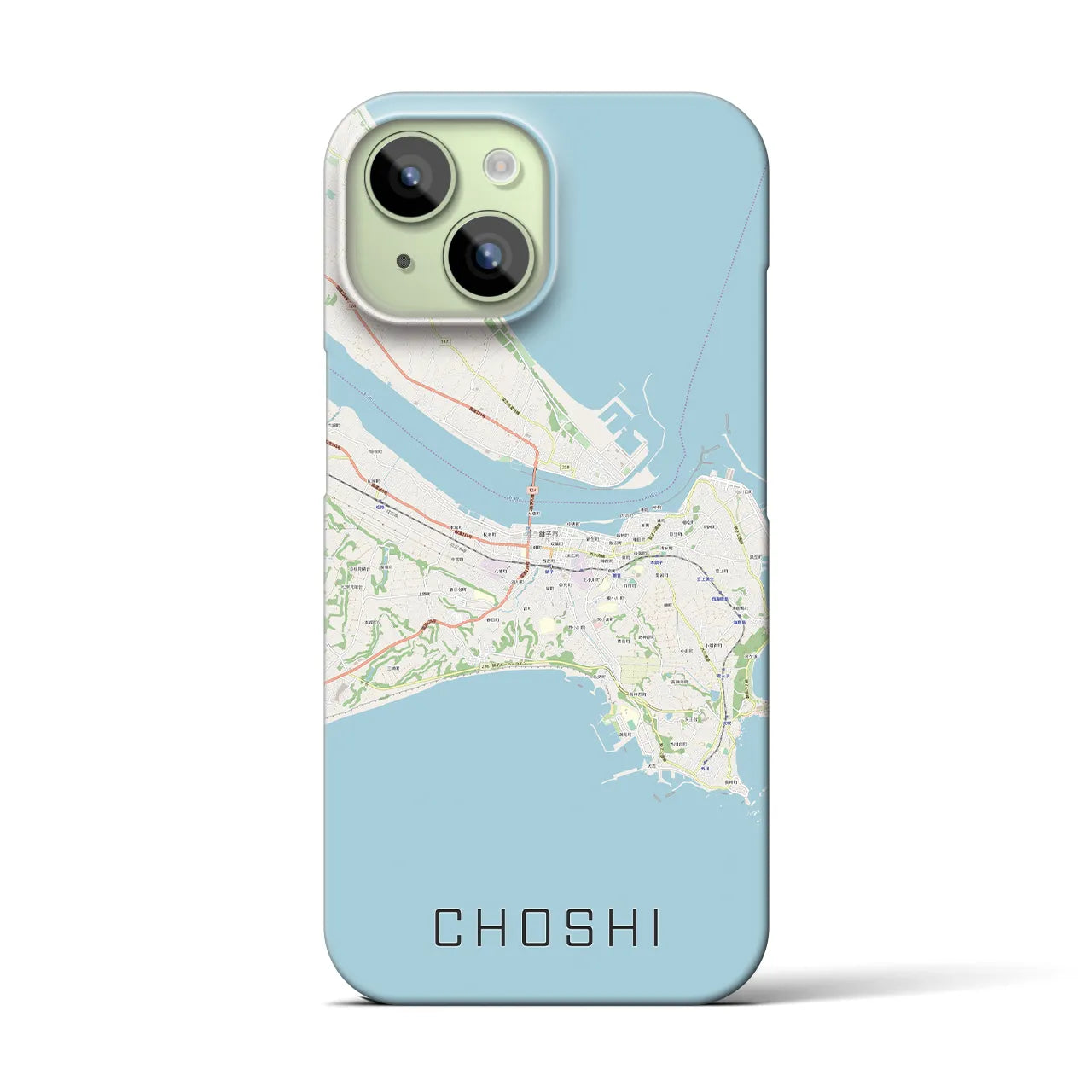 【銚子(千葉県)】地図柄iPhoneケース(バックカバータイプ)