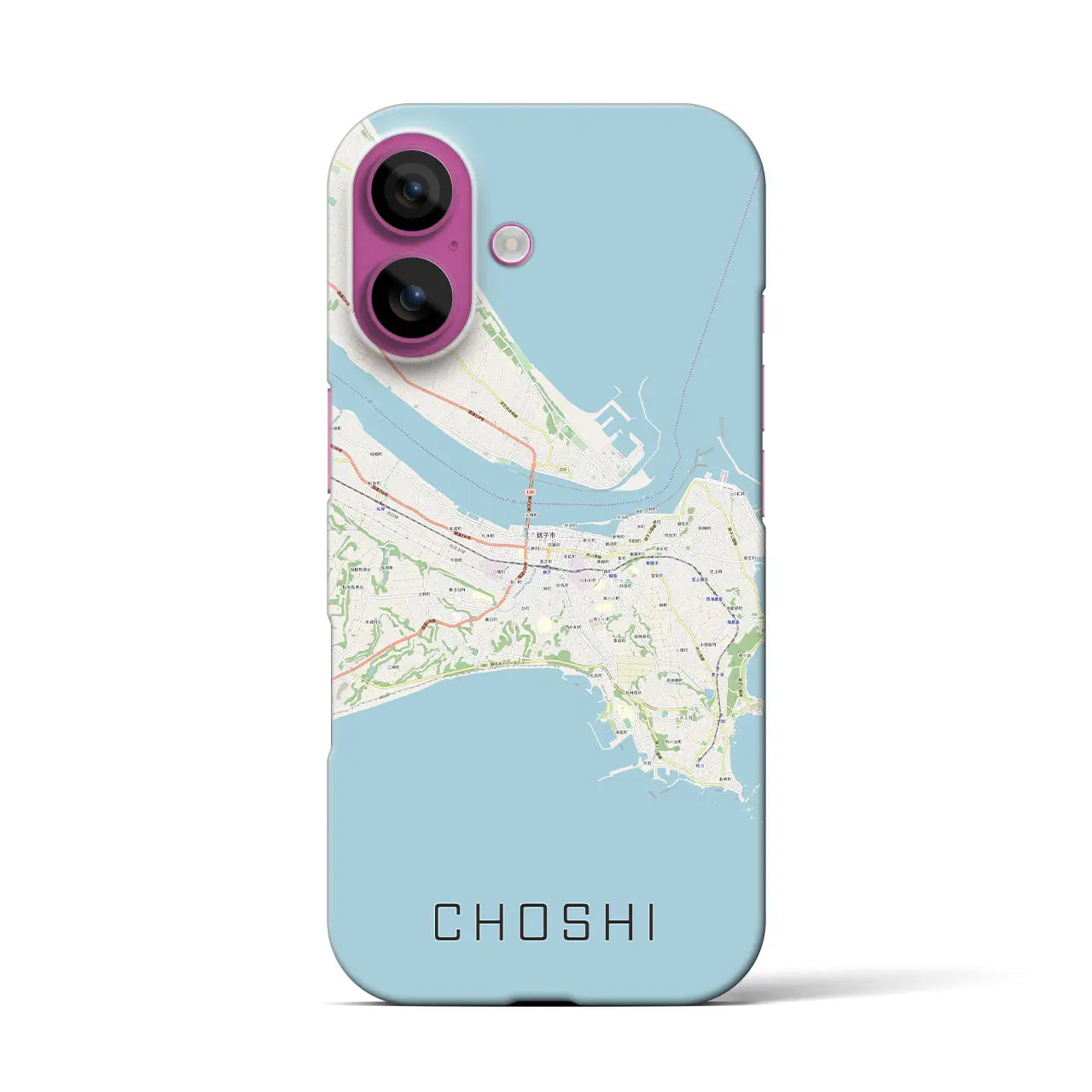 【銚子(千葉県)】地図柄iPhoneケース(バックカバータイプ)