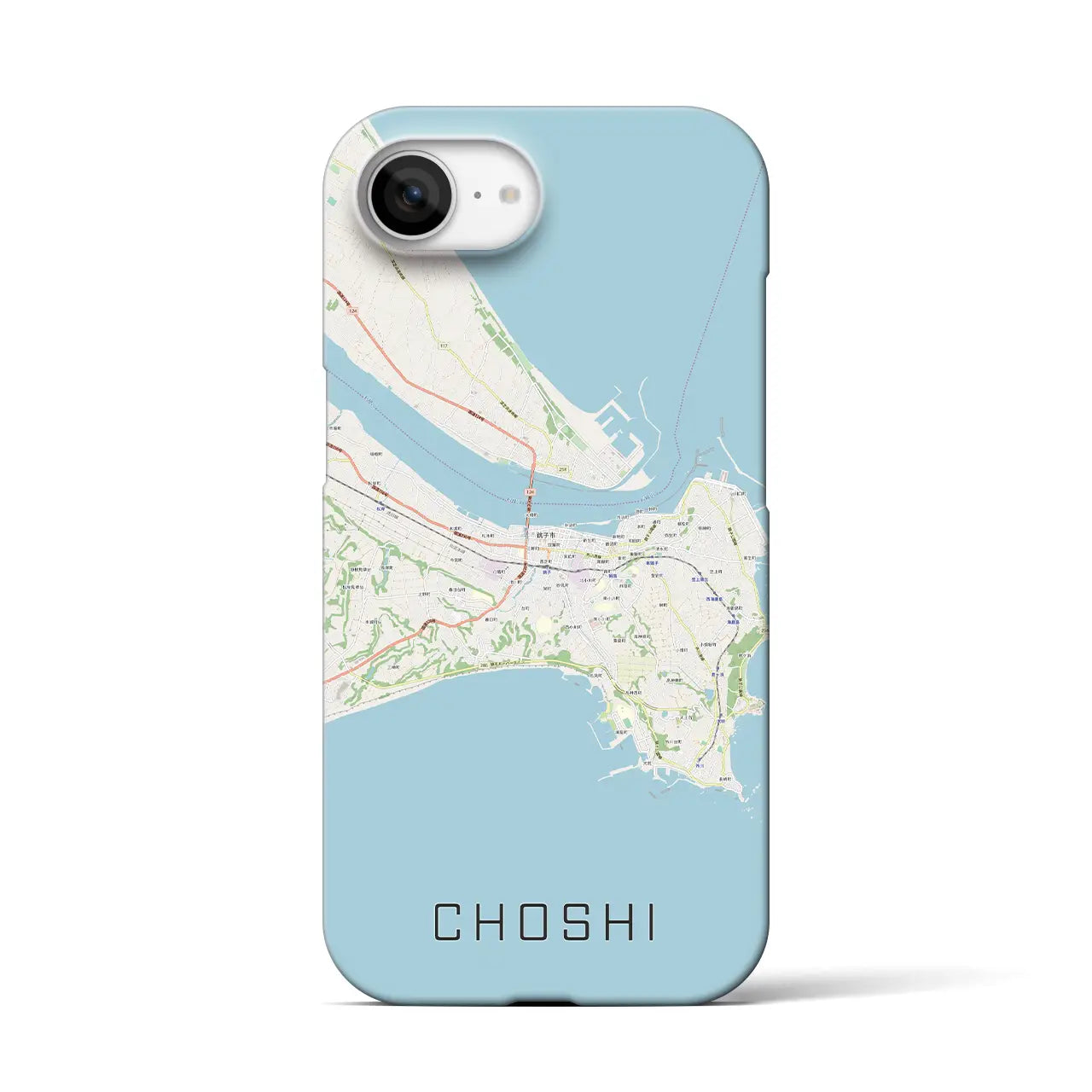 【銚子(千葉県)】地図柄iPhoneケース(バックカバータイプ)