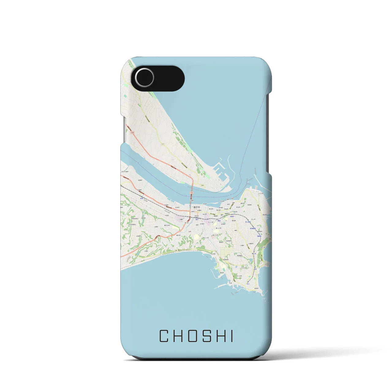【銚子(千葉県)】地図柄iPhoneケース(バックカバータイプ)