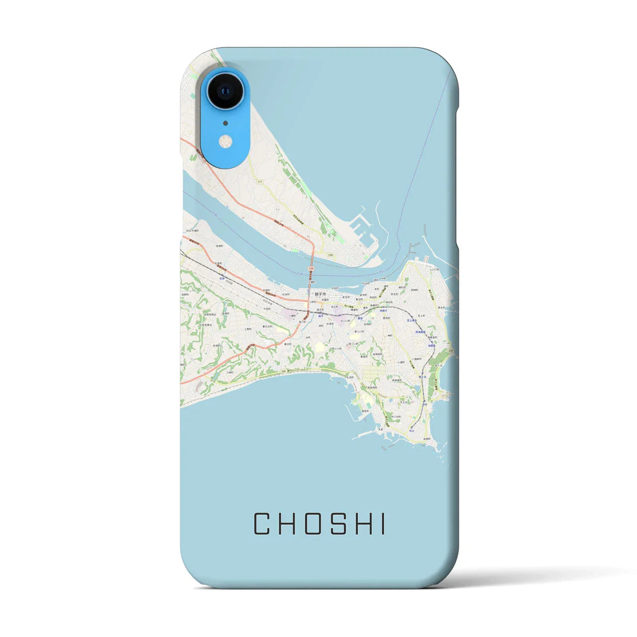 【銚子(千葉県)】地図柄iPhoneケース(バックカバータイプ)